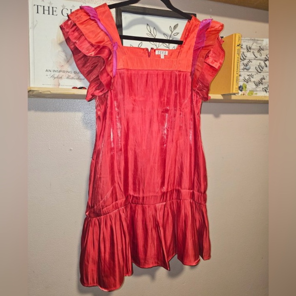 ✨❤️Red Ruffled Dress